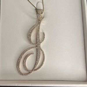 Custom made J pendent - VS diamonds